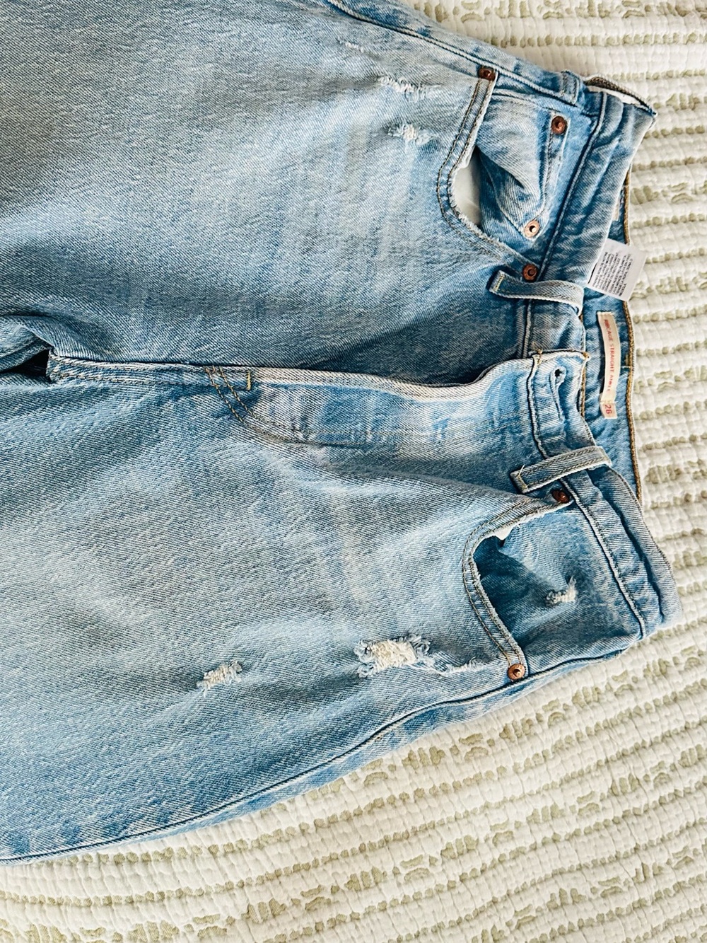 Levi's Light Blue Straight Ankle Jeans